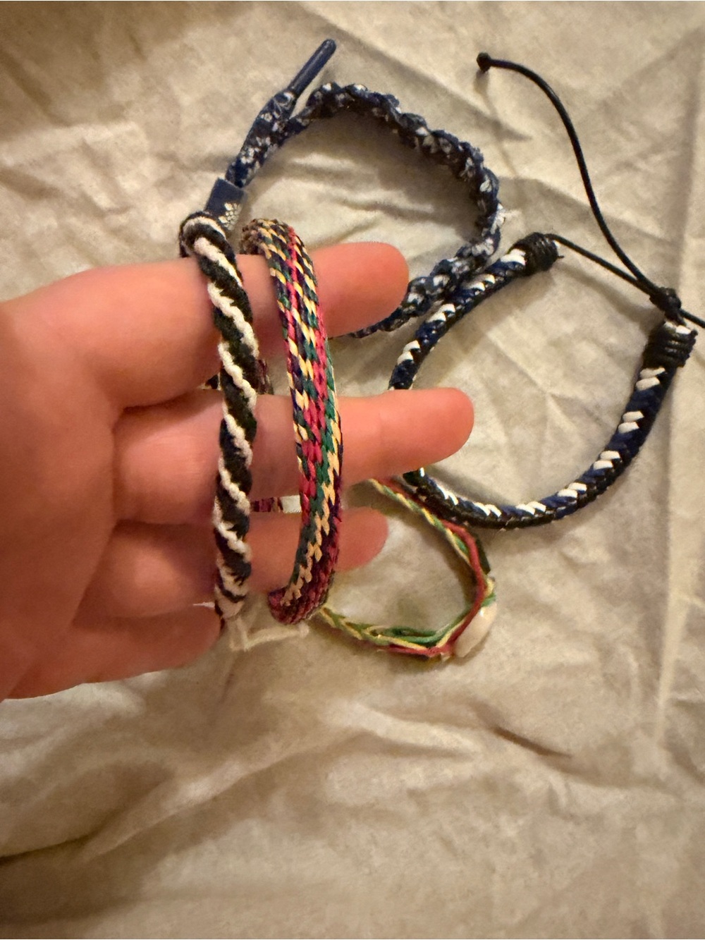 Assorted Braided String Bracelets - Multicolor - Picture 2 of 4
